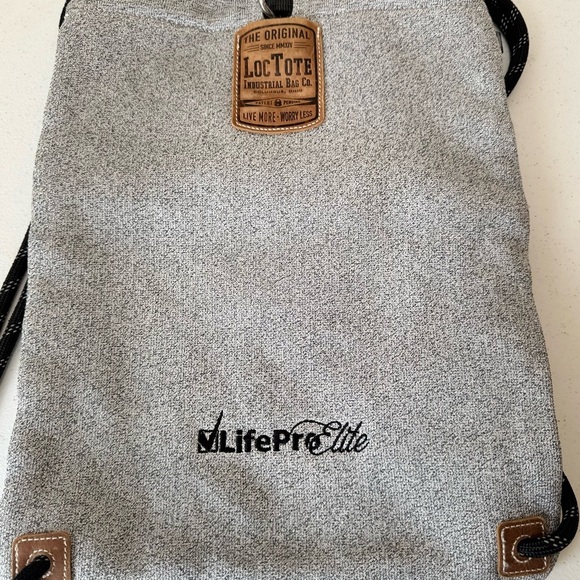 LocTote Original Industrial Bag Co Flak Sack Backpack Bag Gray Black *read - Picture 2 of 5